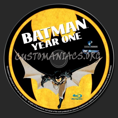 Batman Year One blu-ray label