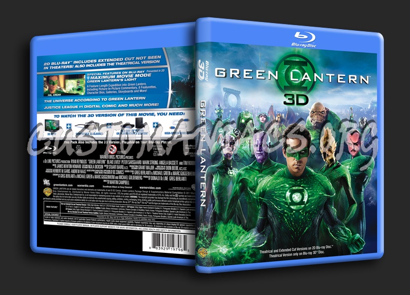 Green Lantern 3D blu-ray cover