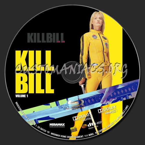 Kill Bill 1 blu-ray label