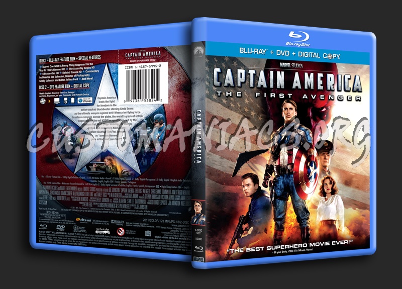 Captain America: The First Avenger blu-ray cover