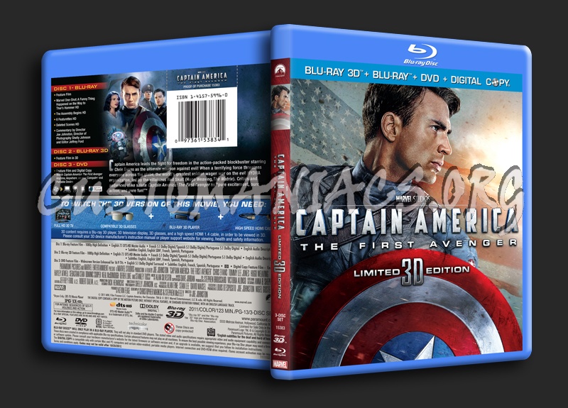 Captain America: The First Avenger blu-ray cover