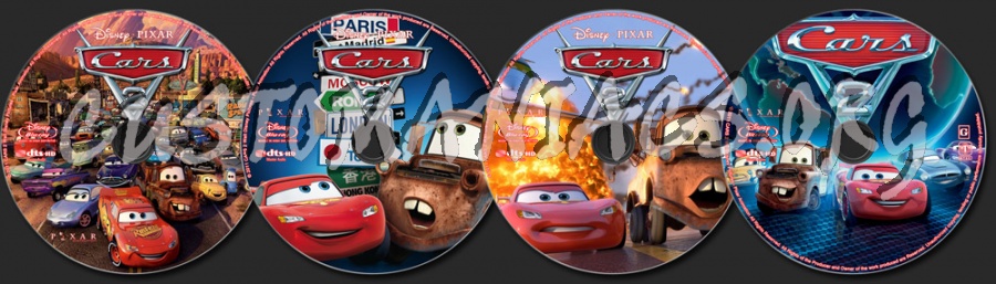 Cars 2 blu-ray label