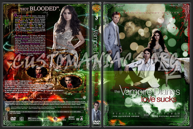 The Vampire Diaries - Season 3 dvd cover