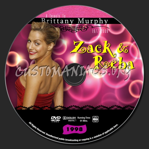 Brittany Murphy - Zack and Reba dvd label
