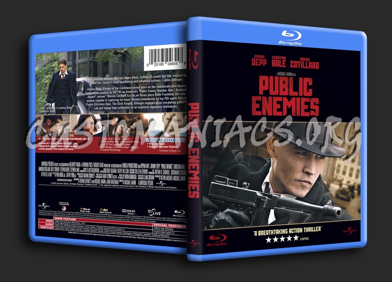 Public Enemies blu-ray cover