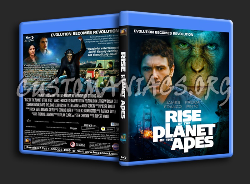 Rise of the Planet of the Apes blu-ray cover