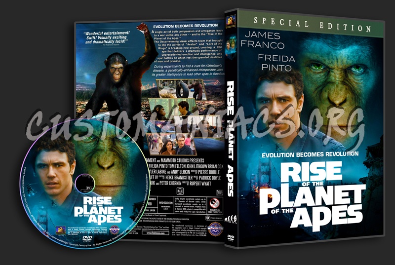 Rise of the Planet of the Apes dvd cover