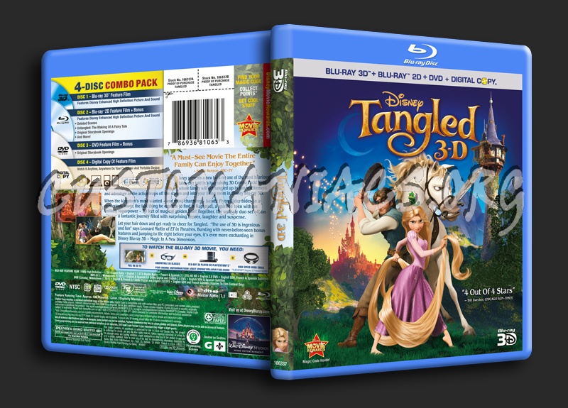 Tangled 3D blu-ray cover