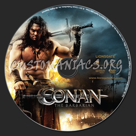 Conan the Barbarian dvd label