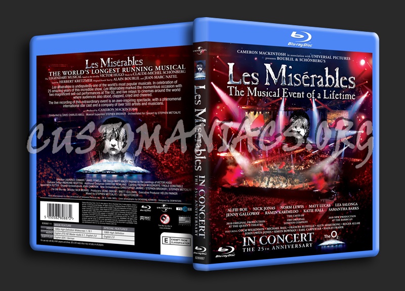 Les Miserables The Musical Event Of A Lifetime blu-ray cover