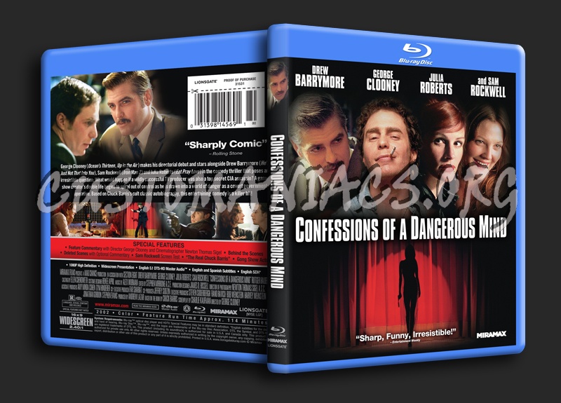 Confessions of a Dangerous Mind blu-ray cover