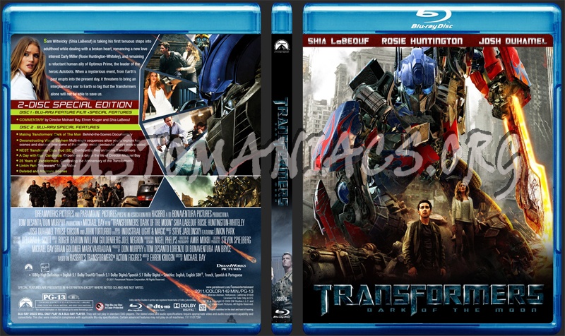 Transformers Dark Of The Moon blu-ray cover