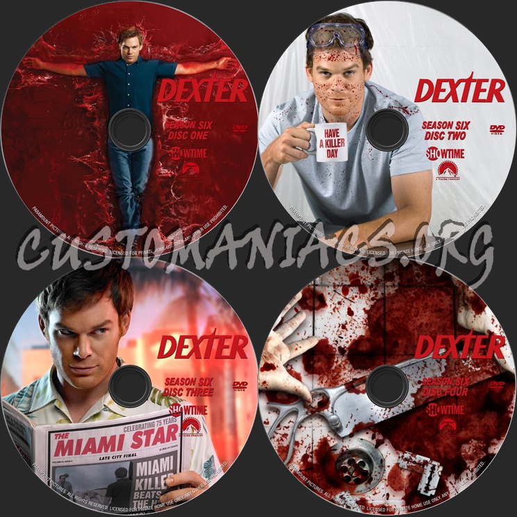 Dexter Season 6 dvd label