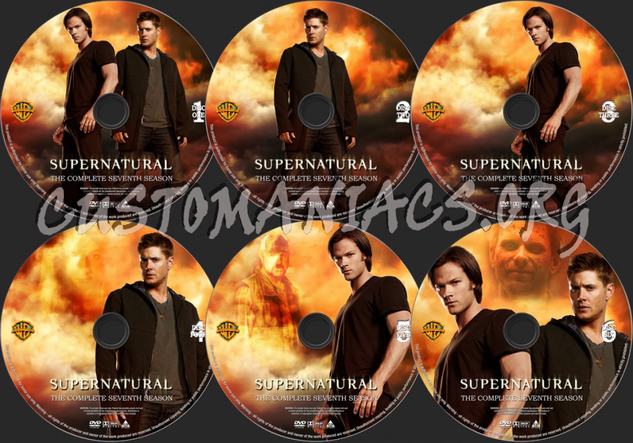 Supernatural Season 7 dvd label