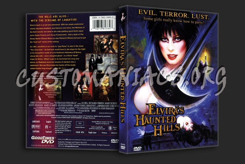 Elvira's Haunted Hills dvd cover
