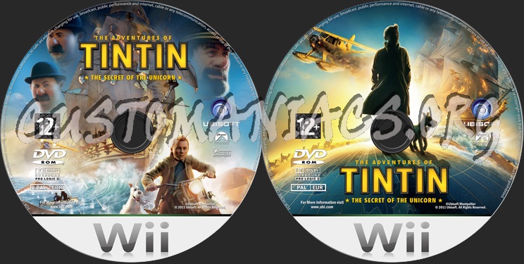 The Adventures of TinTin dvd label