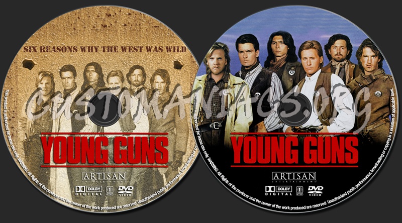 Young Guns dvd label