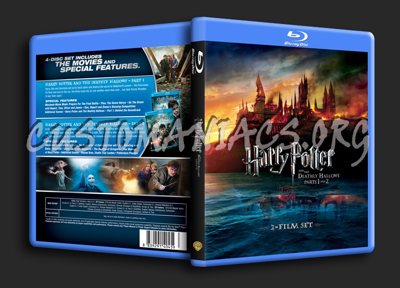 Harry Potter and the Deathly Hallows Part 1 & 2 blu-ray cover