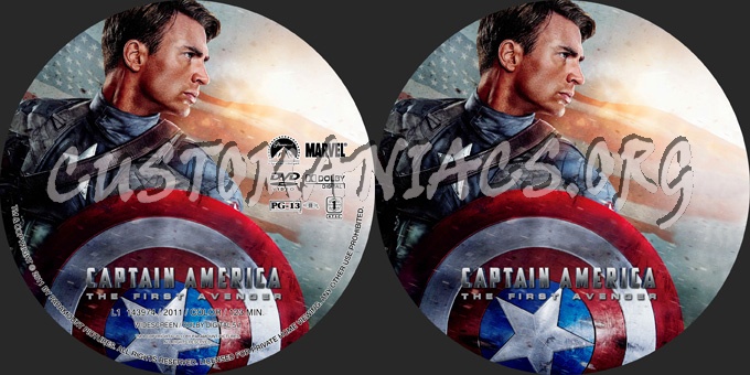 Captain America dvd label