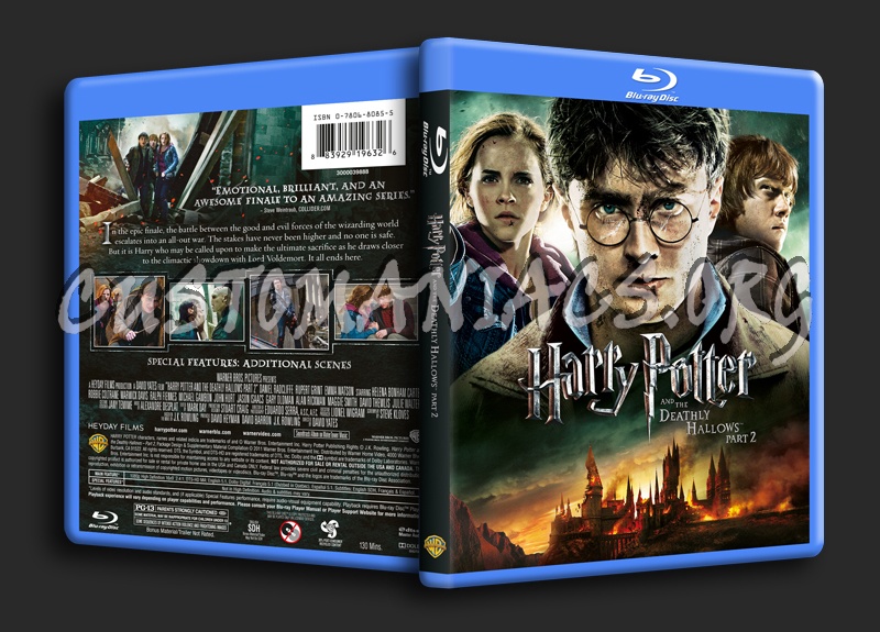 Harry Potter and the Deathly Hallows: Part 2 blu-ray cover