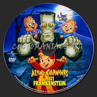 Alvin and The Chipmunks Meet Frankenstein dvd label