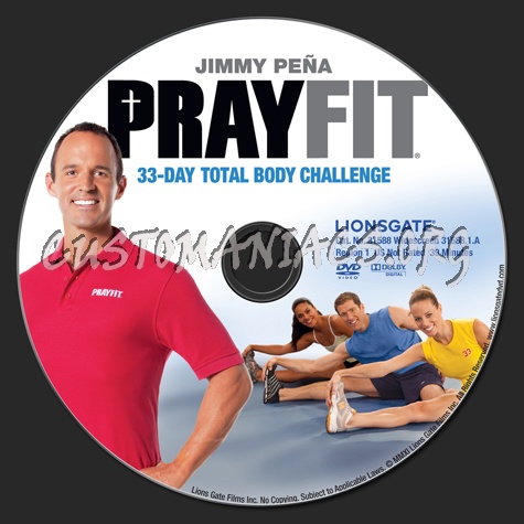 Jimmy Pena Pray Fit 33-Day Total Body Challenge dvd label