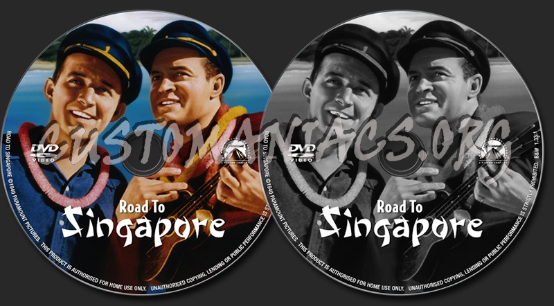 Road to Singapore dvd label