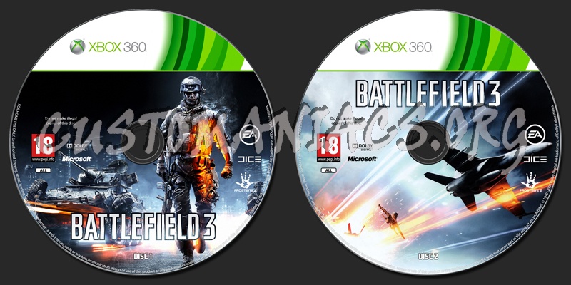 Battlefield 3 dvd label