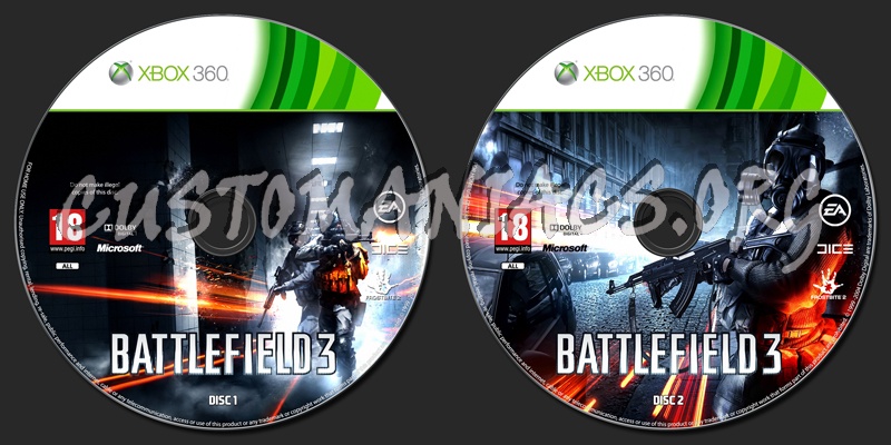 Battlefield 3 dvd label