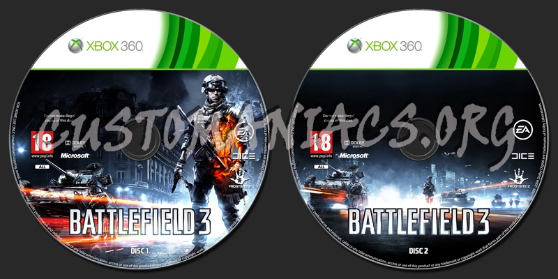 Battlefield 3 dvd label