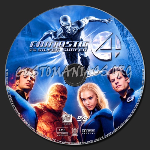 Fantastic Four: Rise of the Silver Surfer dvd label