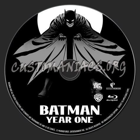 Batman Year One blu-ray label