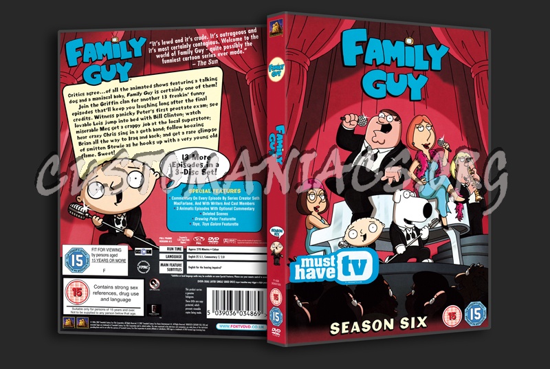 Family Guy Season 6 dvd cover DVD Covers Labels by Customaniacs id 27606 free download highres dvd cover