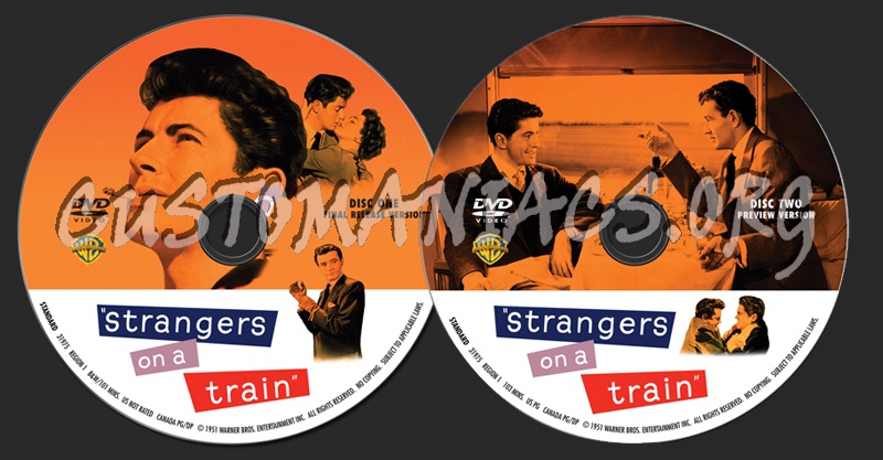 Strangers on A Train dvd label