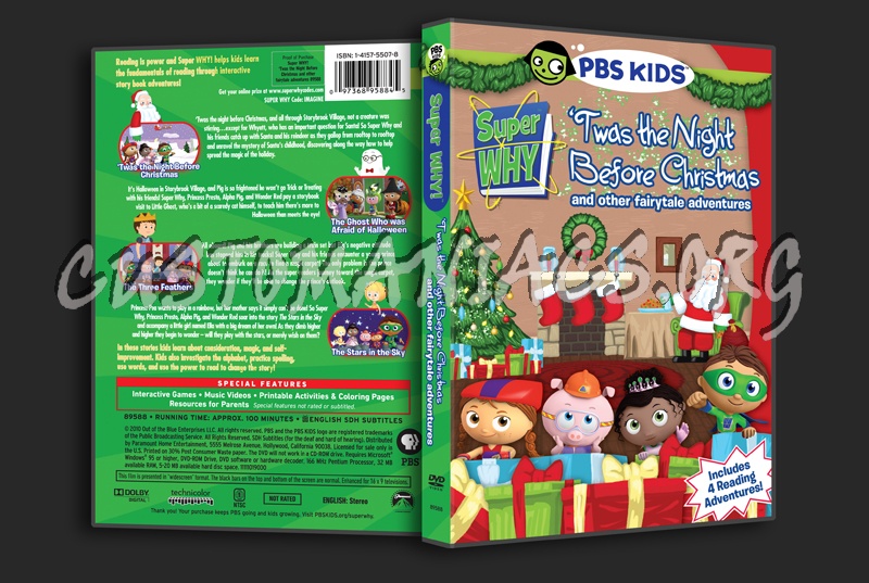 Super Why 'Twas the Night Before Christmas dvd cover