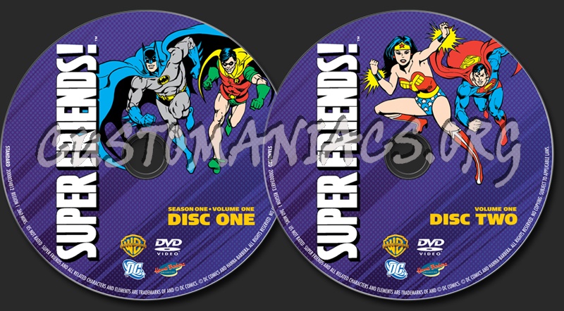 Super Friends! Season 1 Volume 1 dvd label