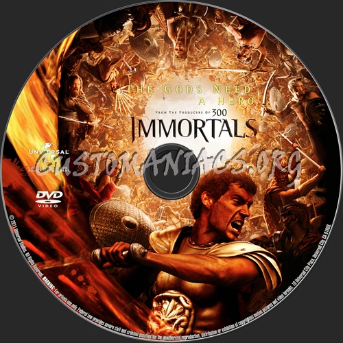 Immortals dvd label