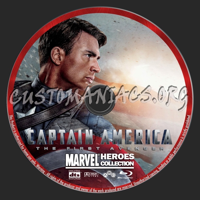 Marvel Heroes Collection: Captain America: The First Avenger blu-ray label