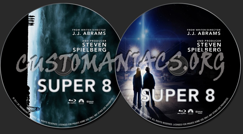 Super 8 blu-ray label