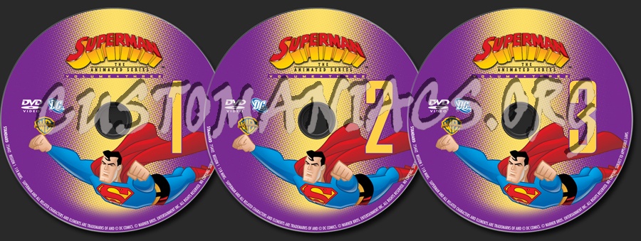 Superman The Animated Series Volume 3 dvd label