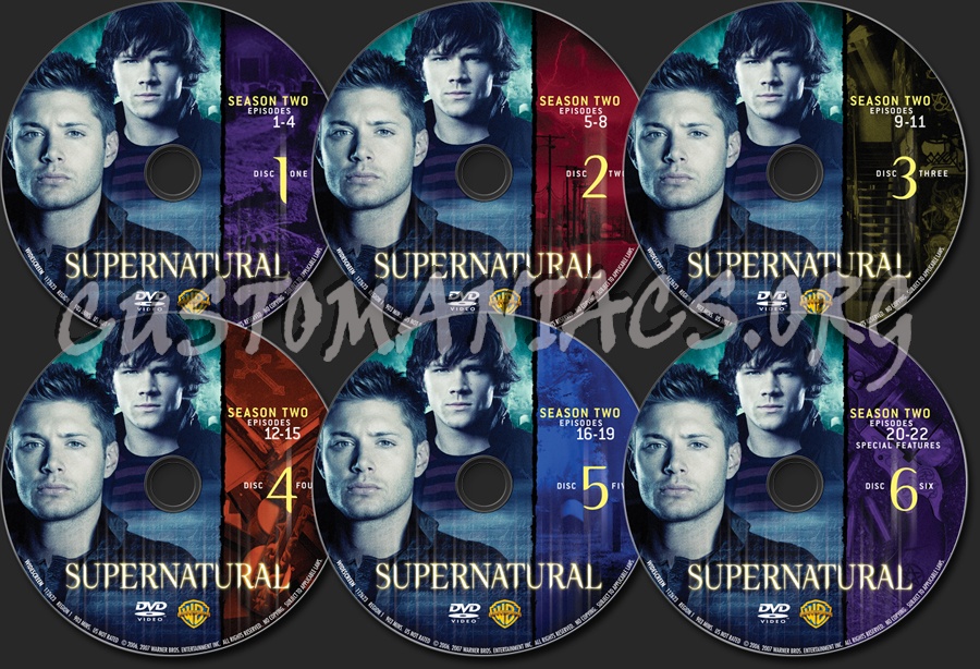 Supernatural Season 2 dvd label