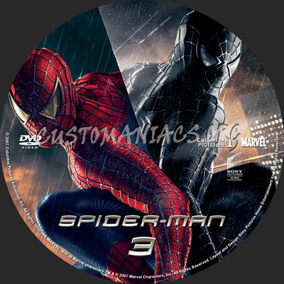 Spider-man 3 dvd label