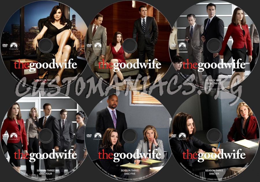 The Good Wife Season 3 dvd label