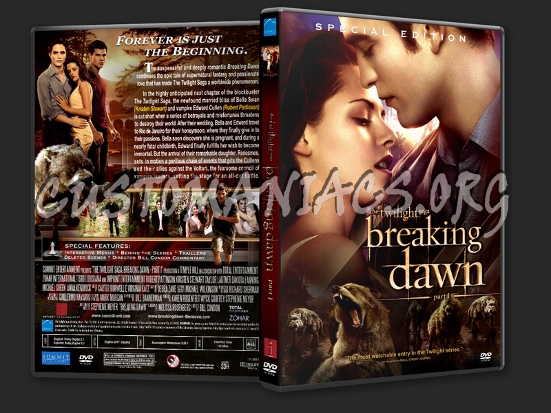 The Twilight Saga Breaking Dawn - Part 1 dvd cover