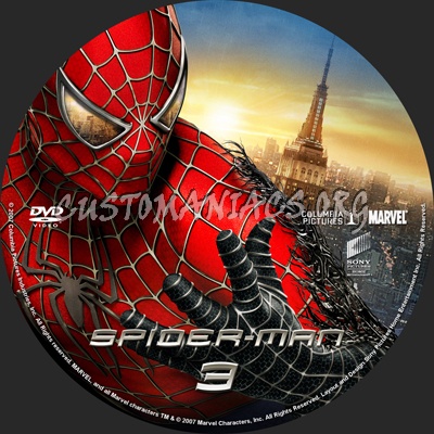 Spider-man 3 dvd label