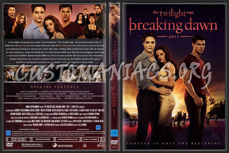 The Twilight Saga - Breaking Dawn Part 1 dvd cover