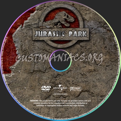 Jurassic Park dvd label