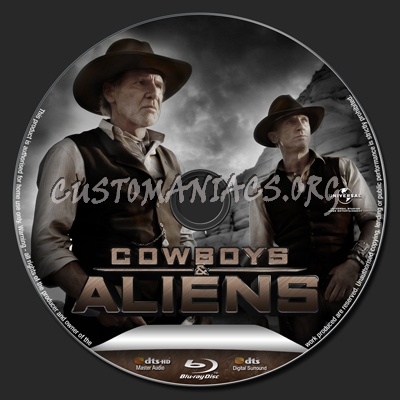 Cowboys and Aliens blu-ray label