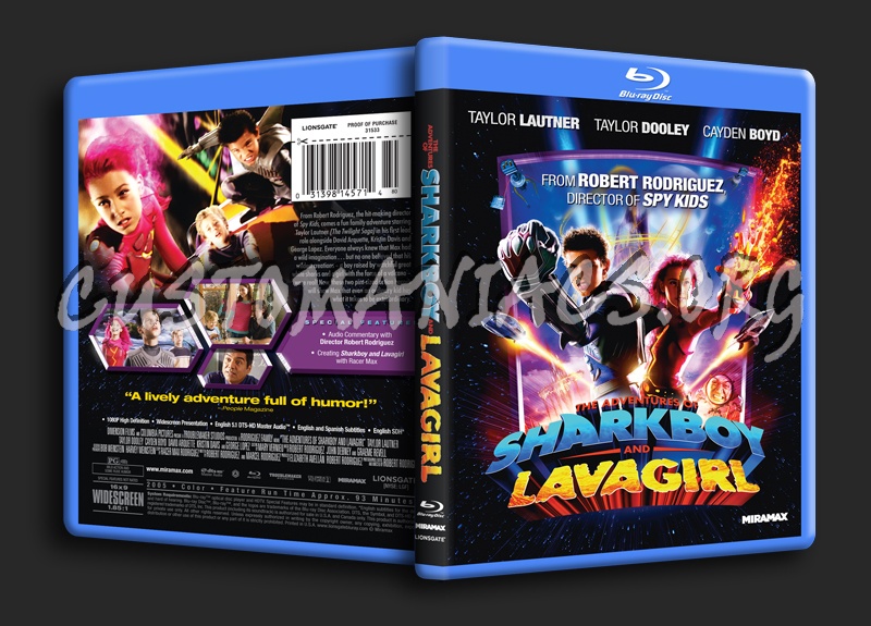 The Adventures of Sharkboy and Lavagirl blu-ray cover