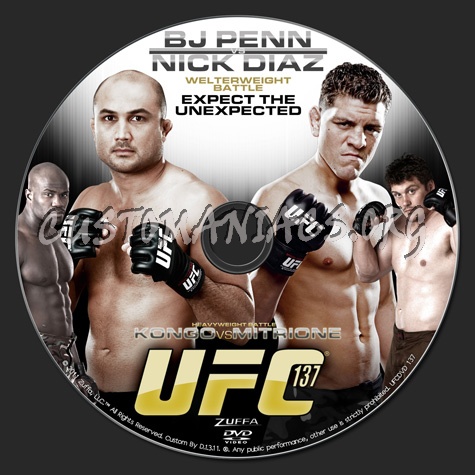 UFC 137 Penn vs Diaz dvd label